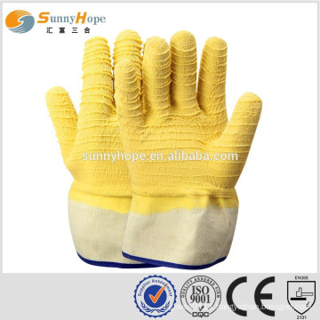 safety cuff yellow rubber gloves for mining